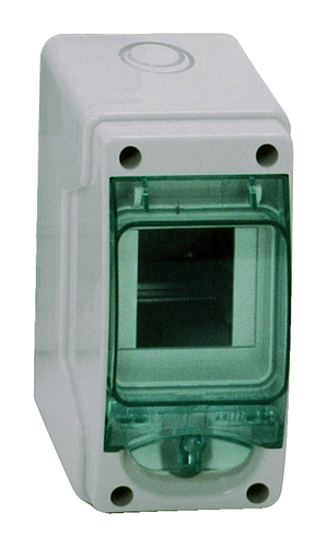 Распределительный шкаф Schneider Electric KAEDRA, 3 мод., IP65, навесной, пластик, зеленая дверь