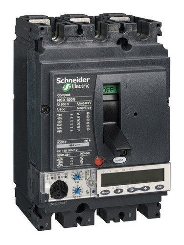 Силовой автомат Schneider Electric Compact NSX 100, Micrologic 5.2 A, 25кА, 3P, 40А
