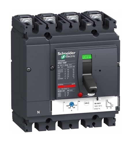 Силовой автомат Schneider Electric Compact NSX 160, TM, 25кА, 4P, 100А