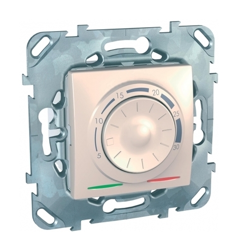 Термостат для теплого пола Schneider Electric UNICA с датчиком температуры воздуха, бежевый