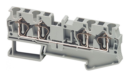 Клеммник пружинный проходной Schneider Electric Linergy TR 4 мм², серый, NSYTRR44