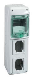 Распределительный шкаф KAEDRA, 5 мод., IP65, навесной, пластик, зеленая дверь